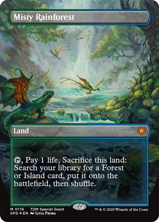 Image for Misty Rainforest (Borderless) (Dragonscale Foil) (116) (Foil) [Special Guests] - Magic: The Gathering