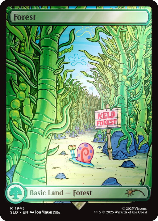 Image for Forest (1943) (Rainbow Foil) (1943) (Foil) [Secret Lair Drop Series] - Magic: The Gathering
