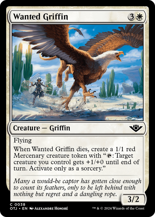 Wanted Griffin [OTJ-038] Foil - Outlaws of Thunder Junction