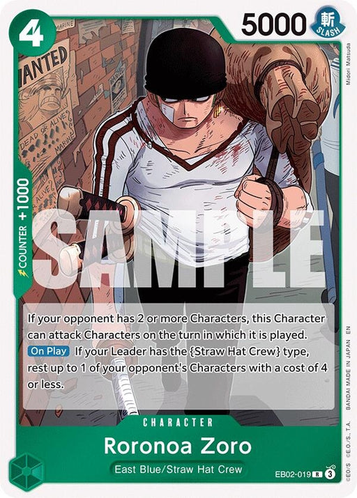 Image for Roronoa Zoro (EB02-019) (Foil) [Extra Booster: Anime 25th Collection] - One Piece Card Game