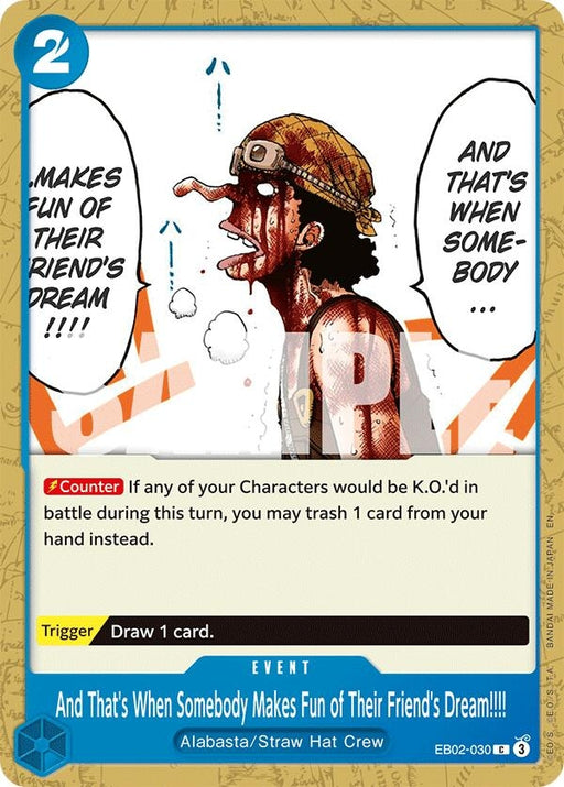 Image for And That's When Somebody Makes Fun of Their Friend's Dream!!!! (EB02-030) [Extra Booster: Anime 25th Collection] - One Piece Card Game