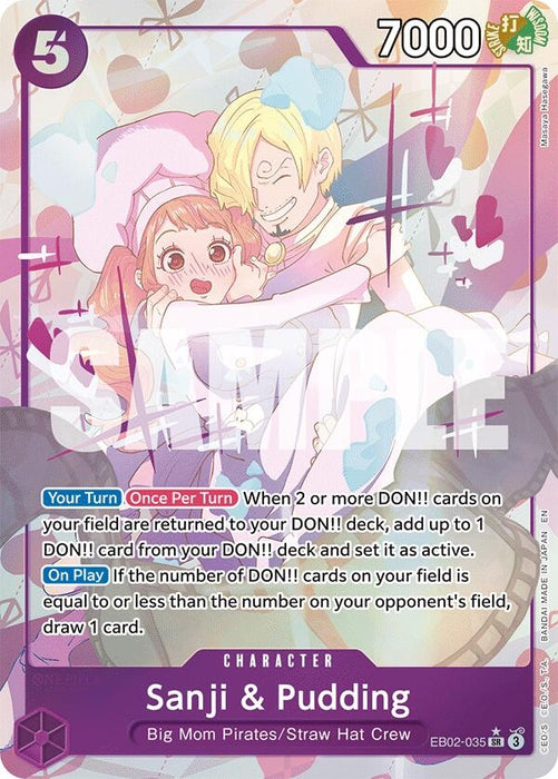 Sanji & Pudding (Alternate Art) (EB02-035) (Foil) [Extra Booster: Anime 25th Collection]