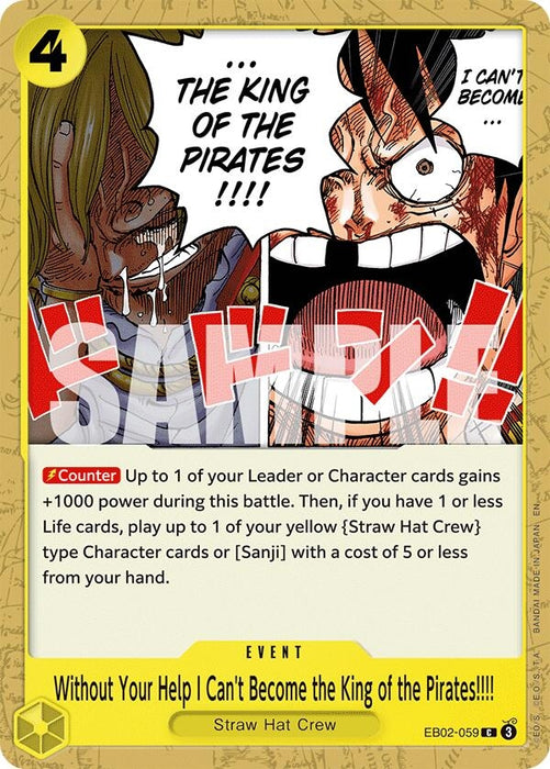 Image for Without Your Help I Can't Become the King of the Pirates!!!! (EB02-059) [Extra Booster: Anime 25th Collection] - One Piece Card Game