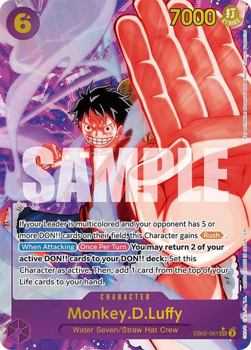 Monkey.D.Luffy (061) (Alternate Art) (EB02-061) (Foil) [Extra Booster: Anime 25th Collection]