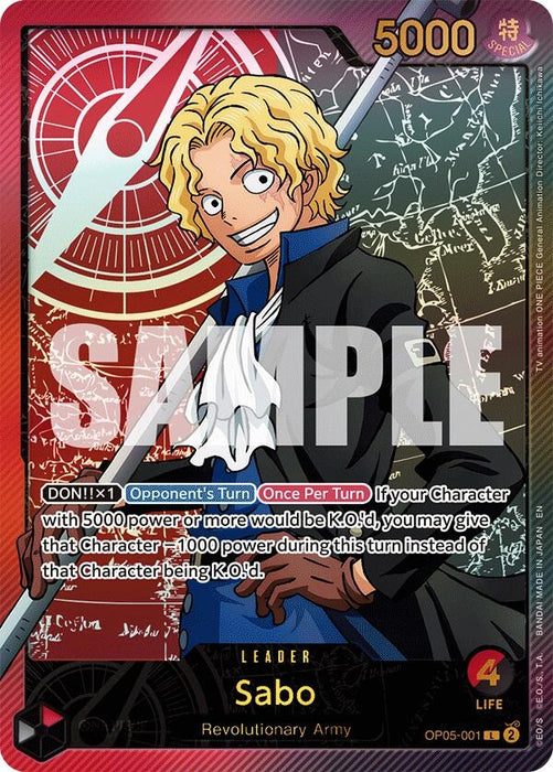 Image for Sabo (SP) (OP05-001) (Foil) [Extra Booster: Anime 25th Collection] - One Piece Card Game