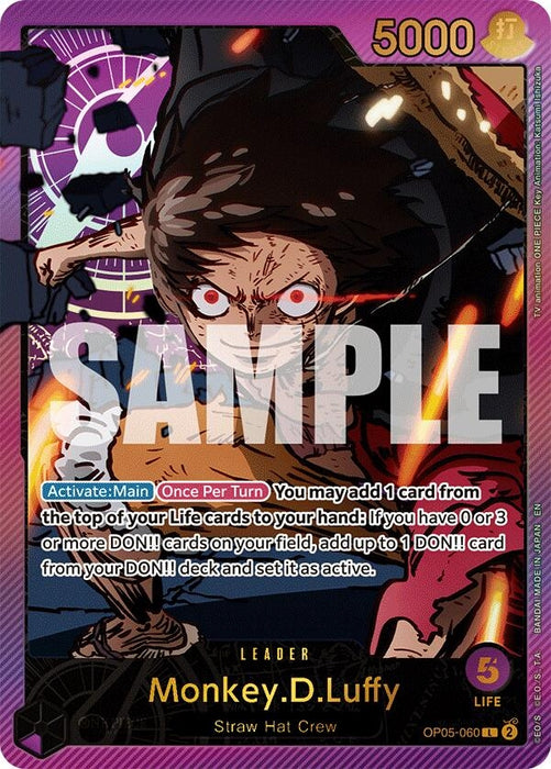 Image for Monkey.D.Luffy (SP) (OP05-060) (Foil) [Extra Booster: Anime 25th Collection] - One Piece Card Game