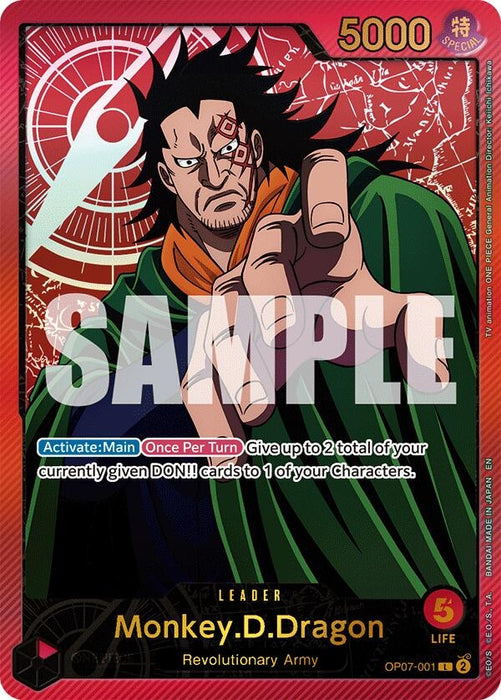 Image for Monkey.D.Dragon (SP) (OP07-001) (Foil) [Extra Booster: Anime 25th Collection] - One Piece Card Game