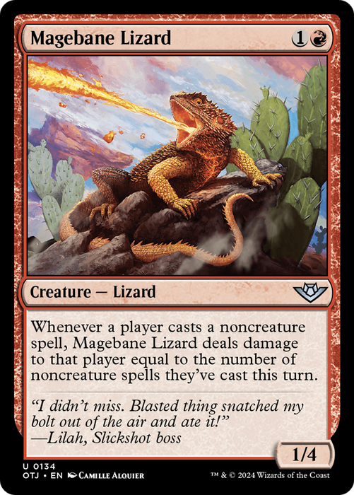 Magebane Lizard [OTJ-134] Foil - Outlaws of Thunder Junction