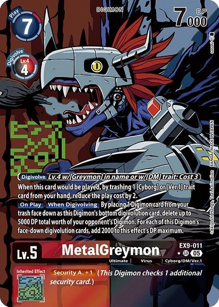 MetalGreymon (Alternate Art) (EX9-011 SR) (Foil) [Versus Monsters]
