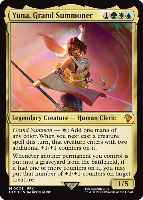 Image for Yuna, Grand Summoner (8) (Foil) [FINAL FANTASY] - Magic: The Gathering