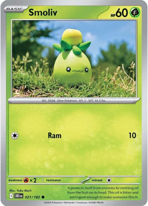 Image for Smoliv (021/182) (Reverse Holofoil) [SV10: Destined Rivals] - Pokemon