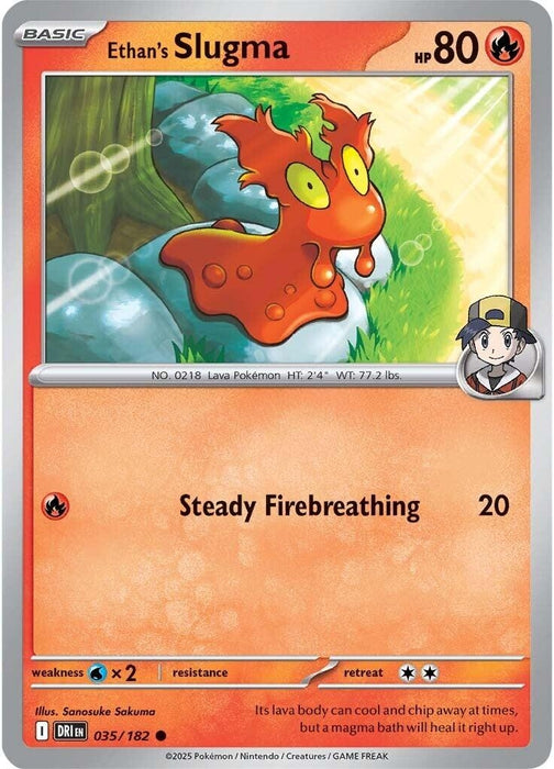 Image for Ethan's Slugma (035/182) (Reverse Holofoil) [SV10: Destined Rivals] - Pokemon