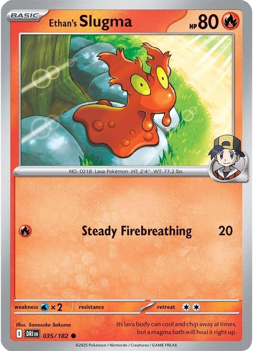 Image for Ethan's Slugma (035/182) (Reverse Holofoil) [SV10: Destined Rivals] - Pokemon