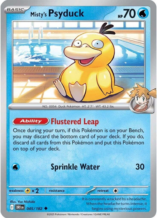 Image for Misty's Psyduck (045/182) (Reverse Holofoil) [SV10: Destined Rivals] - Pokemon