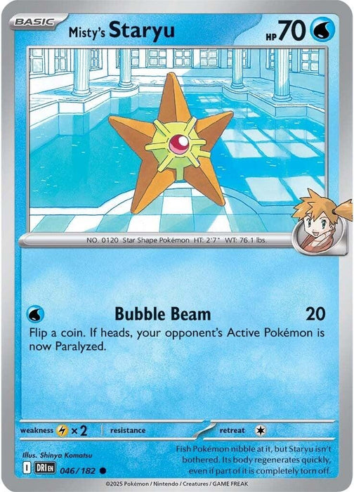 Image for Misty's Staryu (046/182) (Reverse Holofoil) [SV10: Destined Rivals] - Pokemon