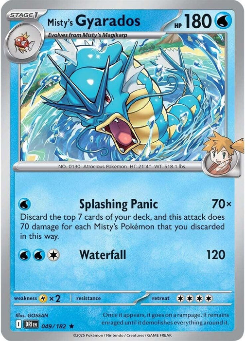 Image for Misty's Gyarados (049/182) (Reverse Holofoil) [SV10: Destined Rivals] - Pokemon