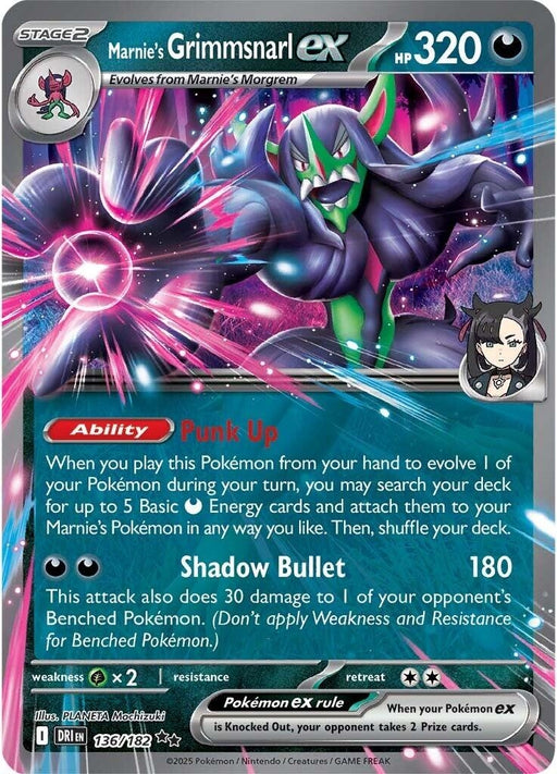 Image for Marnie's Grimmsnarl ex (136/182) (Holofoil) [SV10: Destined Rivals] - Pokemon
