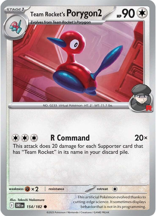 Image for Team Rocket's Porygon2 (154/182) [SV10: Destined Rivals] - Pokemon