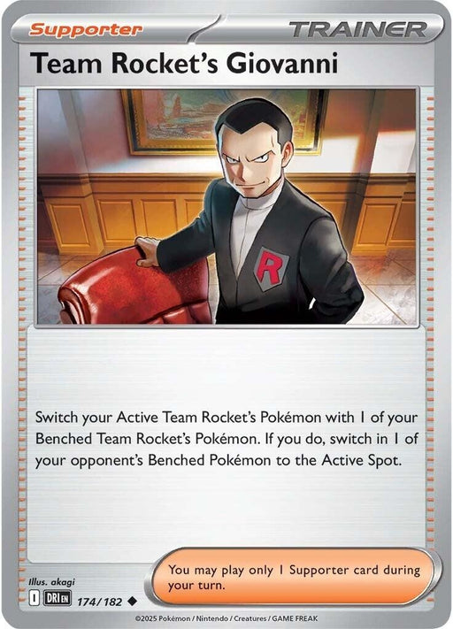 Image for Team Rocket's Giovanni (174/182) (Reverse Holofoil) [SV10: Destined Rivals] - Pokemon