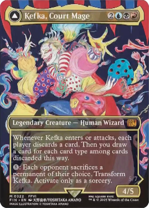 Image for Kefka, Court Mage (0322) (Borderless) (322) [FINAL FANTASY] - Magic: The Gathering