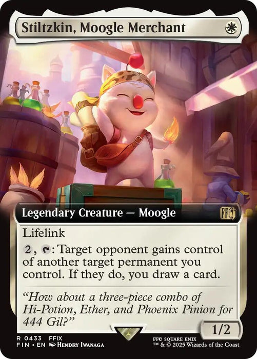 Image for Stiltzkin, Moogle Merchant (Extended Art) (433) [FINAL FANTASY] - Magic: The Gathering