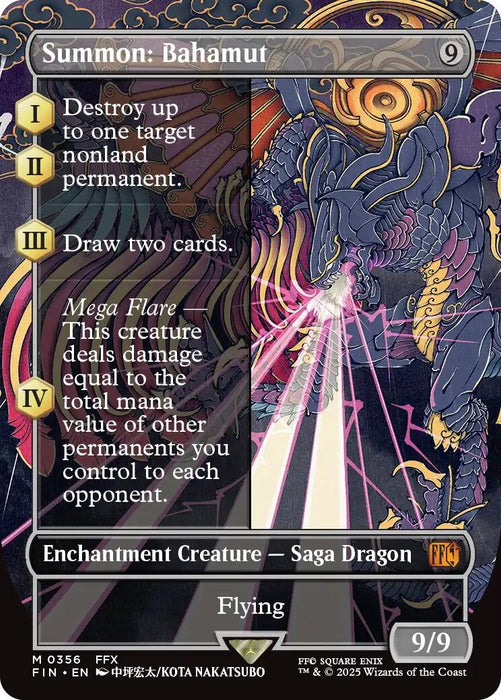 Image for Summon: Bahamut (Borderless) (356) [FINAL FANTASY] - Magic: The Gathering