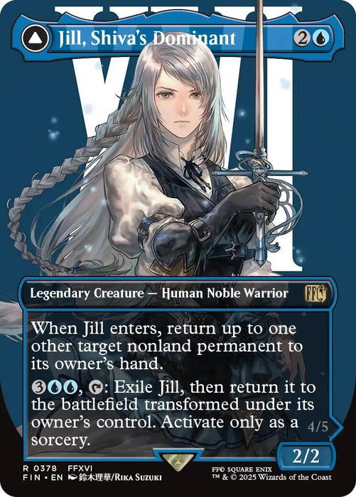 Image for Jill, Shiva's Dominant (Borderless) (378) (Foil) [FINAL FANTASY] - Magic: The Gathering