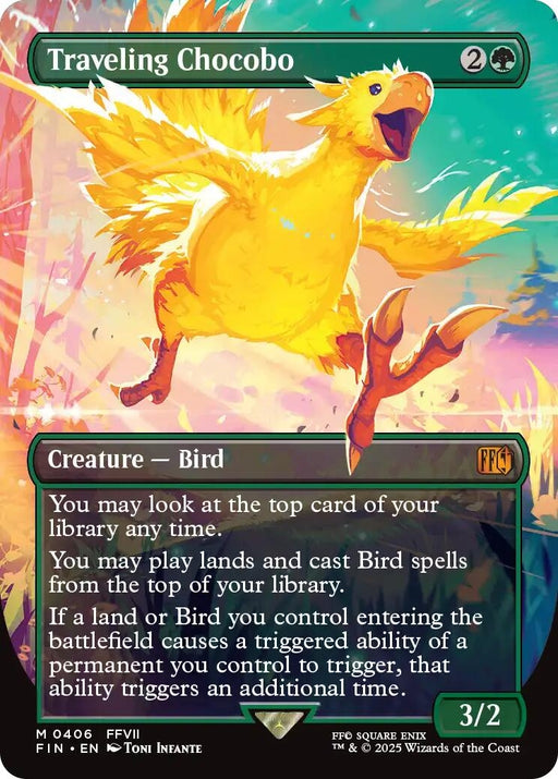 Image for Traveling Chocobo (Borderless) (406) [FINAL FANTASY] - Magic: The Gathering