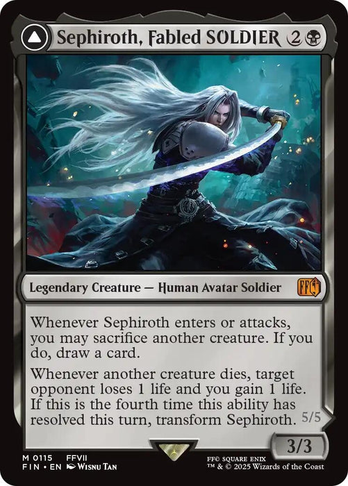 Image for Sephiroth, Fabled SOLDIER (115) (Foil) [FINAL FANTASY] - Magic: The Gathering
