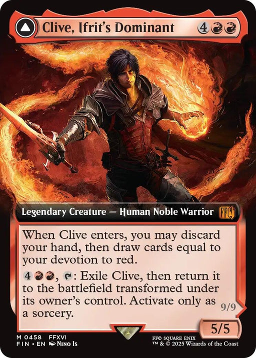 Image for Clive, Ifrit's Dominant (Extended Art) (458) (Foil) [FINAL FANTASY] - Magic: The Gathering