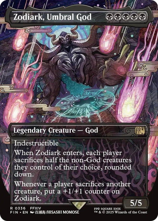 Image for Zodiark, Umbral God (Borderless) (336) (Foil) [FINAL FANTASY] - Magic: The Gathering