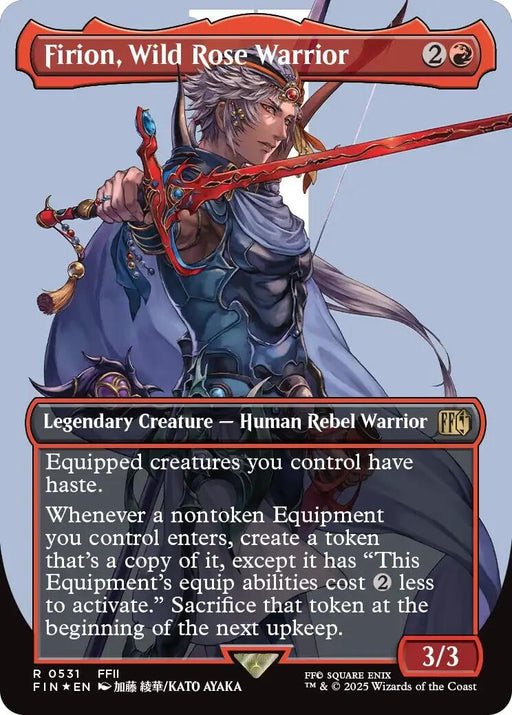 Image for Firion, Wild Rose Warrior (Borderless) (Surge Foil) (531) (Foil) [FINAL FANTASY] - Magic: The Gathering