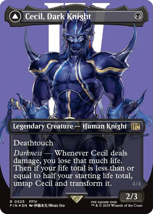 Image for Cecil, Dark Knight (Borderless) (Surge Foil) (525) (Foil) [FINAL FANTASY] - Magic: The Gathering