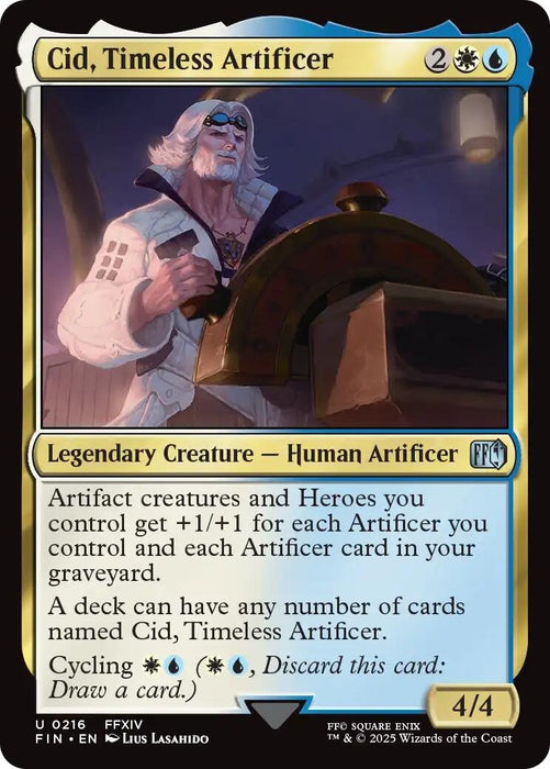 Image for Cid, Timeless Artificer (0216) (216) (Foil) [FINAL FANTASY] - Magic: The Gathering
