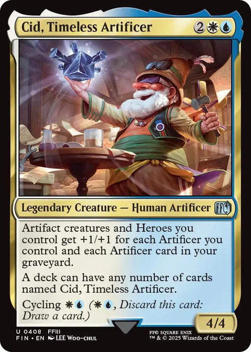 Image for Cid, Timeless Artificer (0408) (408) (Foil) [FINAL FANTASY] - Magic: The Gathering