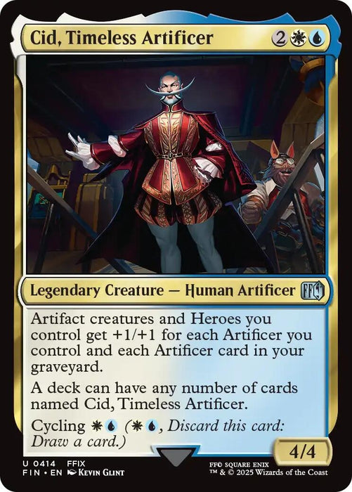 Image for Cid, Timeless Artificer (0414) (414) (Foil) [FINAL FANTASY] - Magic: The Gathering