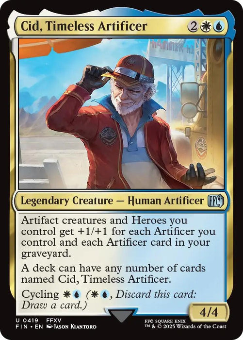 Image for Cid, Timeless Artificer (0419) (419) (Foil) [FINAL FANTASY] - Magic: The Gathering