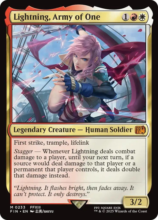 Image for Lightning, Army of One (233) (Foil) [FINAL FANTASY] - Magic: The Gathering