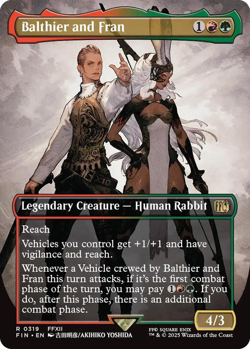 Image for Balthier and Fran (0319) (Borderless) (319) (Foil) [FINAL FANTASY] - Magic: The Gathering