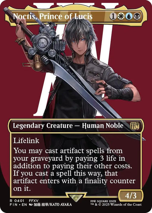 Image for Noctis, Prince of Lucis (Borderless) (401) (Foil) [FINAL FANTASY] - Magic: The Gathering