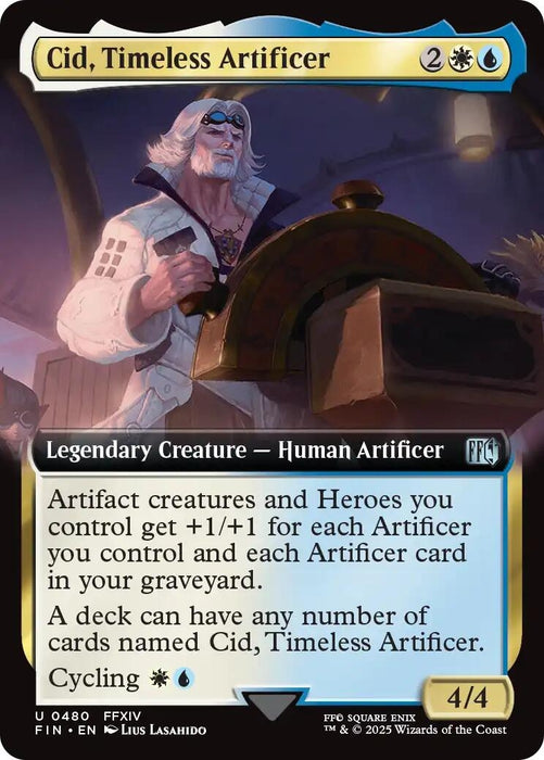 Image for Cid, Timeless Artificer (Extended Art) (480) (Foil) [FINAL FANTASY] - Magic: The Gathering