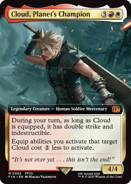 Image for Cloud, Planet's Champion (Extended Art) (482) (Foil) [FINAL FANTASY] - Magic: The Gathering