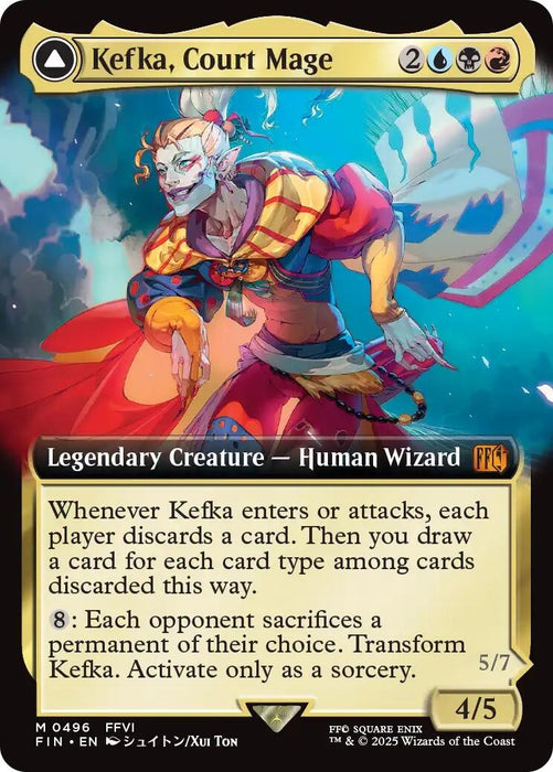 Image for Kefka, Court Mage (Extended Art) (496) [FINAL FANTASY] - Magic: The Gathering