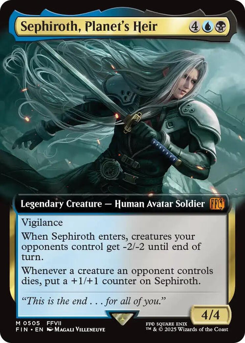 Image for Sephiroth, Planet's Heir (Extended Art) (505) (Foil) [FINAL FANTASY] - Magic: The Gathering