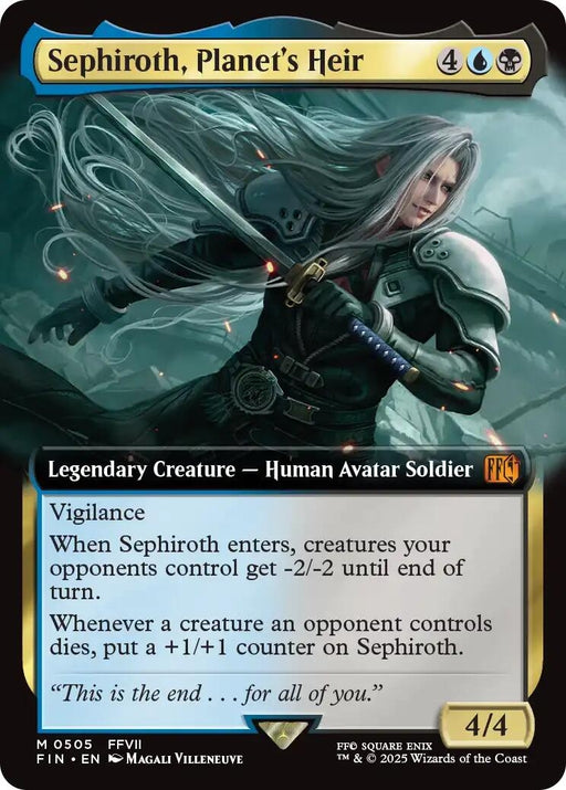 Image for Sephiroth, Planet's Heir (Extended Art) (505) (Foil) [FINAL FANTASY] - Magic: The Gathering