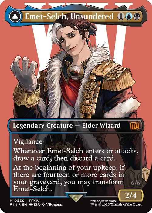 Image for Emet-Selch, Unsundered (Borderless) (Surge Foil) (539) (Foil) [FINAL FANTASY] - Magic: The Gathering