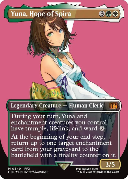 Image for Yuna, Hope of Spira (Borderless) (Surge Foil) (549) (Foil) [FINAL FANTASY] - Magic: The Gathering