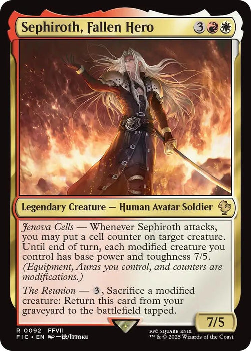 Image for Sephiroth, Fallen Hero (92) [FINAL FANTASY] - Magic: The Gathering