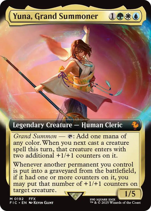 Image for Yuna, Grand Summoner (Extended Art) (192) (Foil) [FINAL FANTASY] - Magic: The Gathering