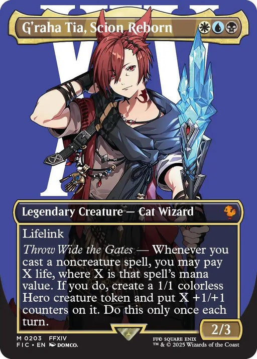 Image for G'raha Tia, Scion Reborn (Borderless) (203) (Foil) [FINAL FANTASY] - Magic: The Gathering